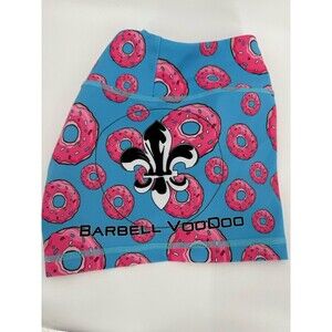 BARBELL VOODOO Woman's Blue and Pink Donut Shorts Size MEDIUM Inseam 2.5 inches